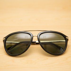 Versace Black Aviator Sunglasses Polarized
